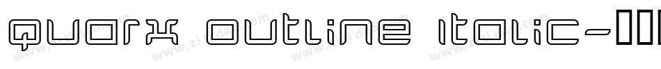 Quarx Outline Italic字体转换